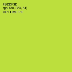 #BDDF3D - Key Lime Pie Color Image